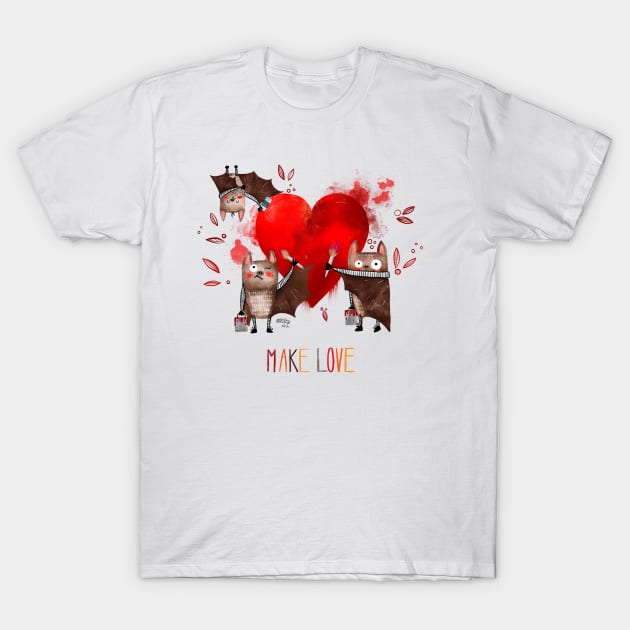 Make Love T-Shirt by Adzusi.art